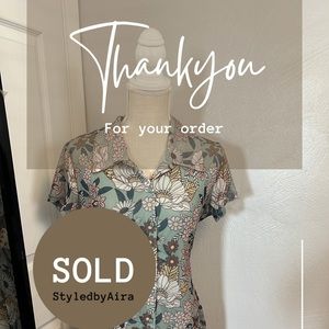 Wornonce•Floral dress•L/XL